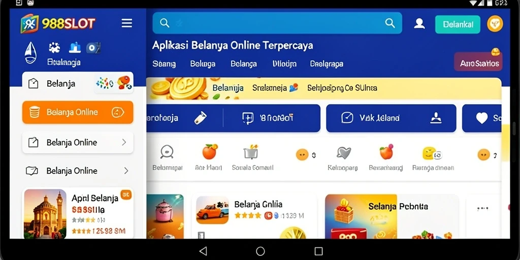 Antarmuka pengguna 988SLOT untuk belanja online yang mudah dan sederhana.