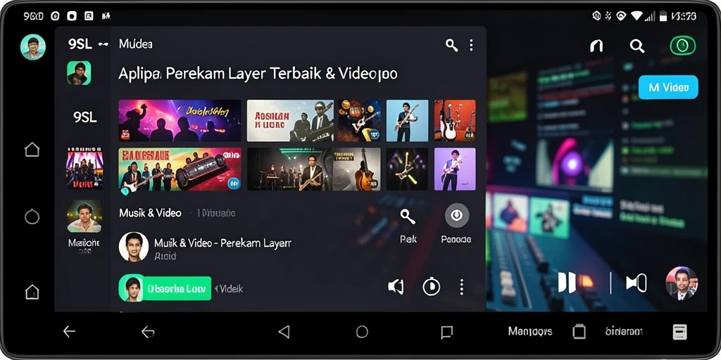Antarmuka aplikasi 9SL menunjukkan fitur perekam layar dalam aksi.