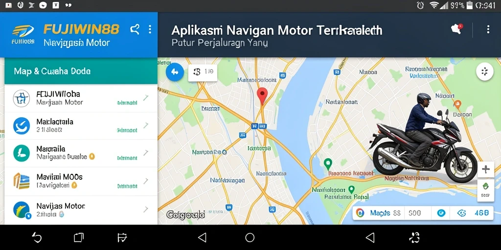 Antarmuka aplikasi FUJIWIN88 yang user-friendly untuk navigasi motor.