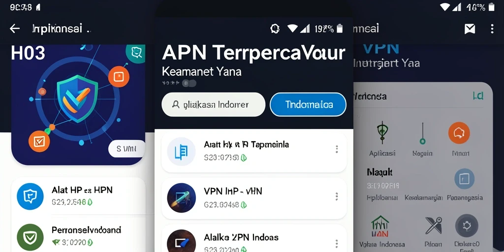 Tampilan antarmuka H03 yang intuitif dan mudah digunakan untuk VPN Indonesia.