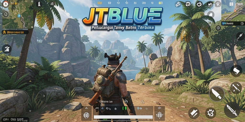 Tampilan antarmuka yang mendebarkan dalam dunia terbuka JTBLUE.