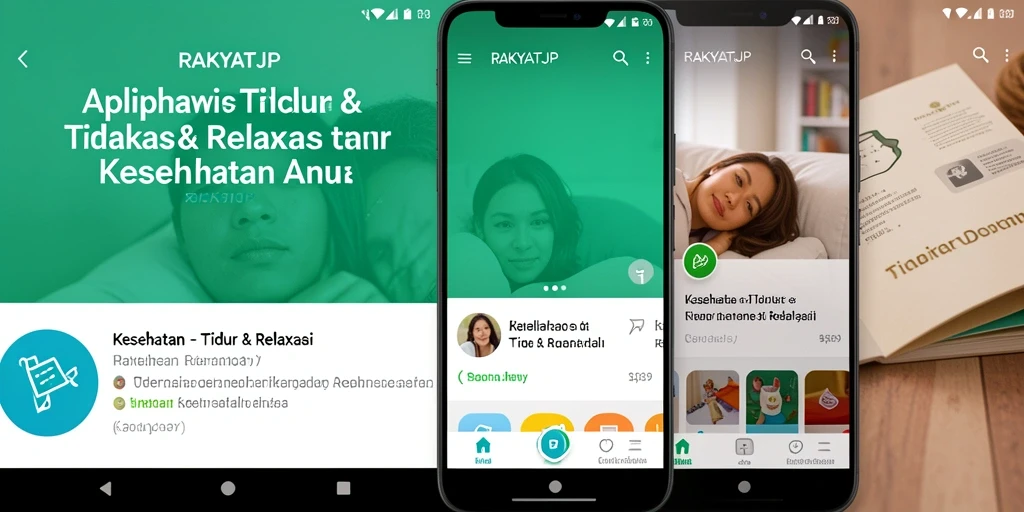 Antarmuka RAKYATJP yang sederhana dan menarik untuk tidur dan relaksasi.