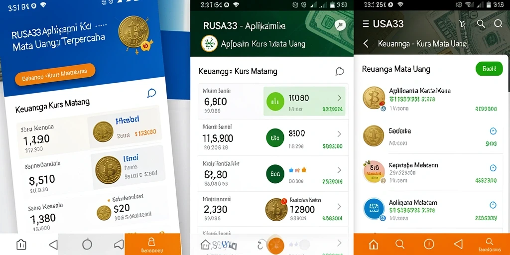 Tampilan RUSA33 yang sederhana dan informatif untuk Kurs Mata Uang.