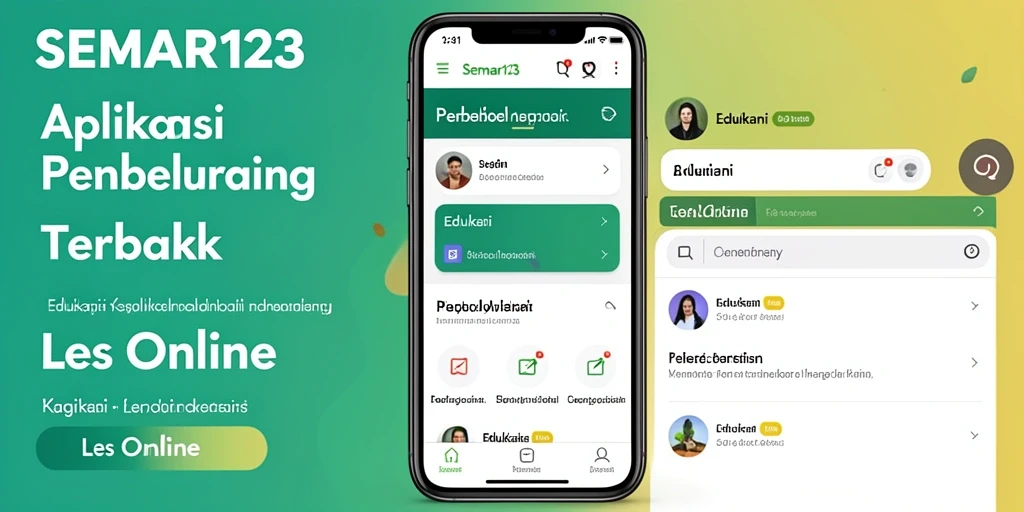 Tampilan antarmuka SEMAR123 yang user-friendly untuk pembelajaran Les Online.