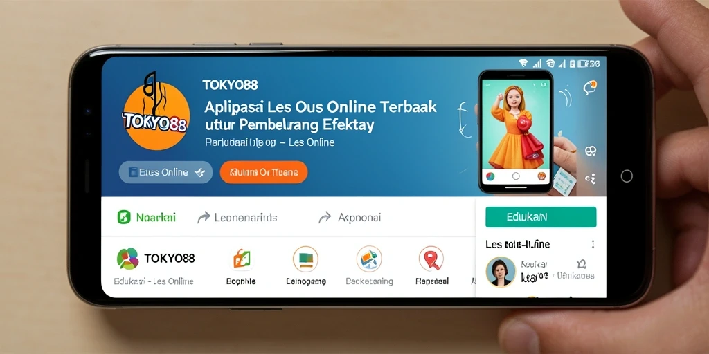 Tampilan antarmuka TOKYO88 menunjukkan kemudahan akses untuk les online.