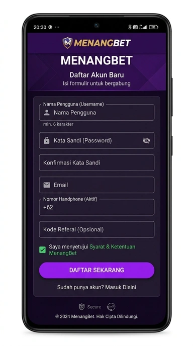 Panduan Lengkap Registrasi Akun Menangbet untuk Android